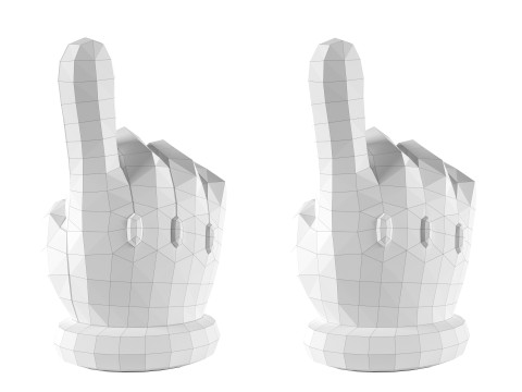 Mario Hand - Index 3D printmodel