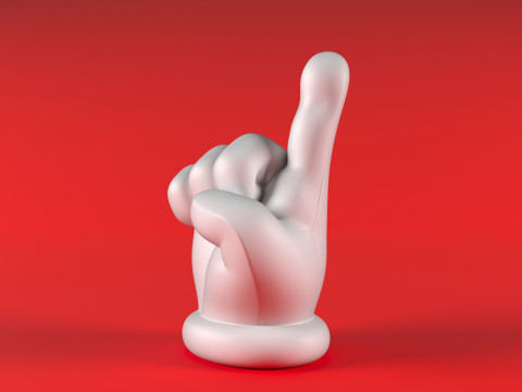 Mario Hand - Index 3D printmodel