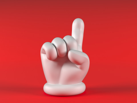Mario Hand - Index 3D printmodel