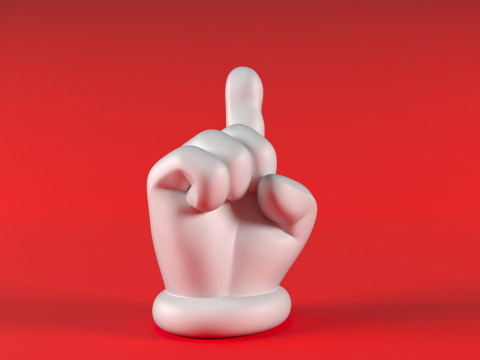 Mario Hand - Index 3D printmodel