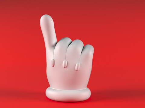 Mario Hand - Index 3D printmodel