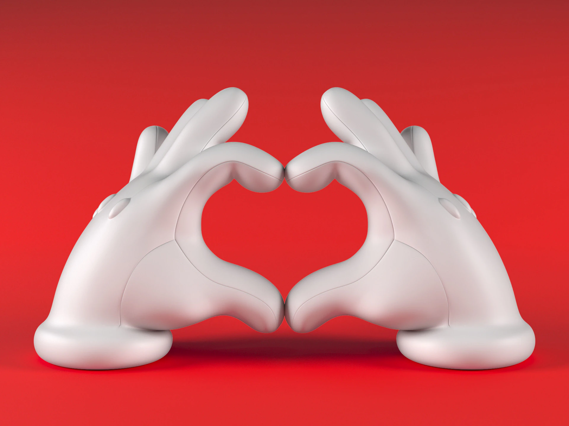 Mario Hand - Heart 3D Print Model .c4d .max .obj .3ds .fbx .stl .blend 