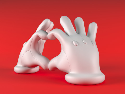 Mario Hand - Heart 3D 프린트 모델