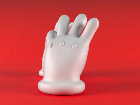 Mario Hand - Heart 3D Print Model