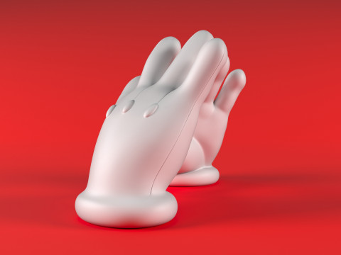 Mario Hand - Heart 3D 프린트 모델