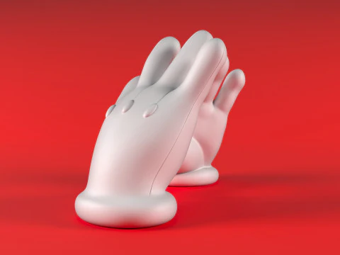 Mario Hand - Heart 3D Print Model