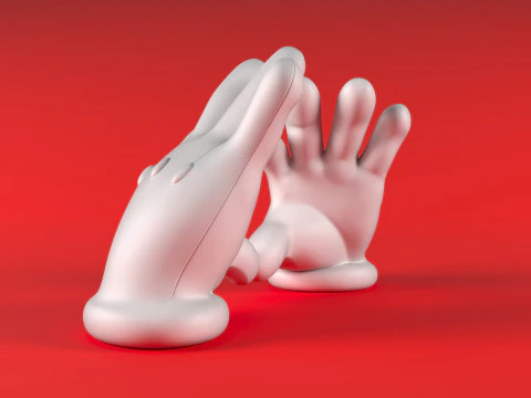 Mario Hand - Heart 3D Print Model