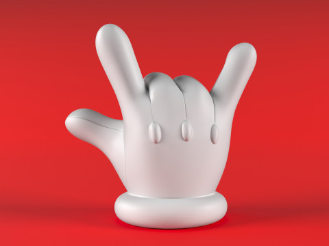 Mario Hand - ILY 3D Print Model