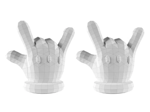 マリオハンド - ILY 3Dプリントモデル