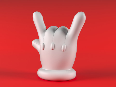 Mario Hand - ILY 3D 打印模型