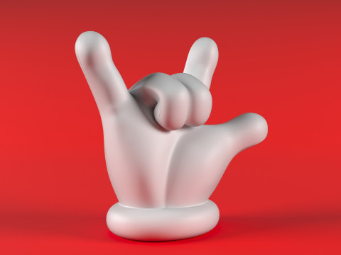 Mario Hand - ILY 3D 打印模型
