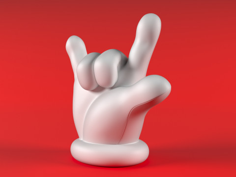 Mario Hand - ILY 3D 打印模型