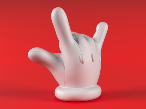 Mario Hand - ILY 3D 打印模型