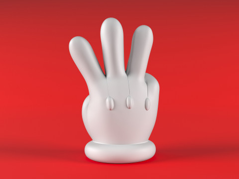 Mario Hand - Three 3D Print Model