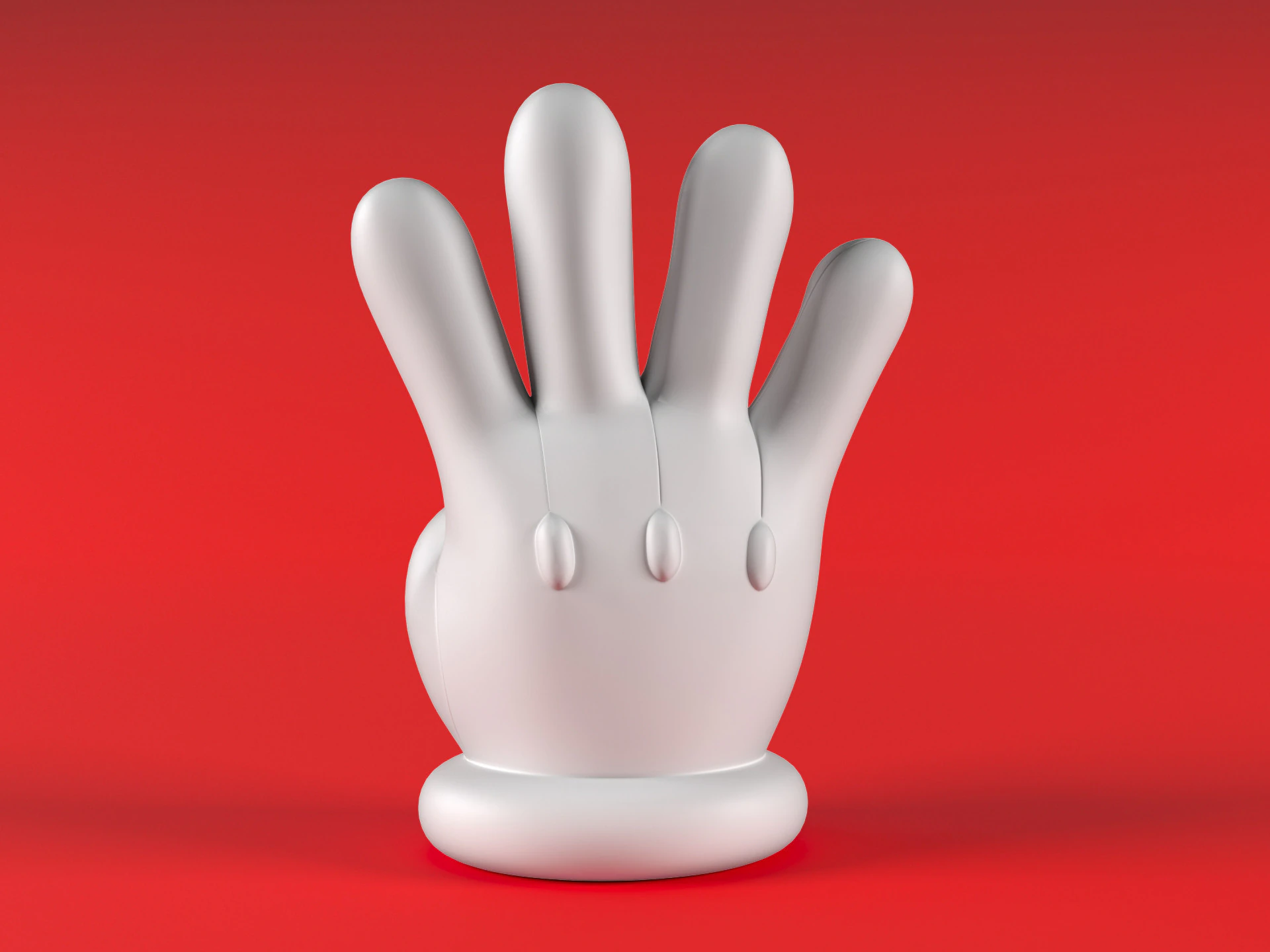 Mario Hand - Four 3D Print Model .c4d .max .obj .3ds .fbx .stl .blend 