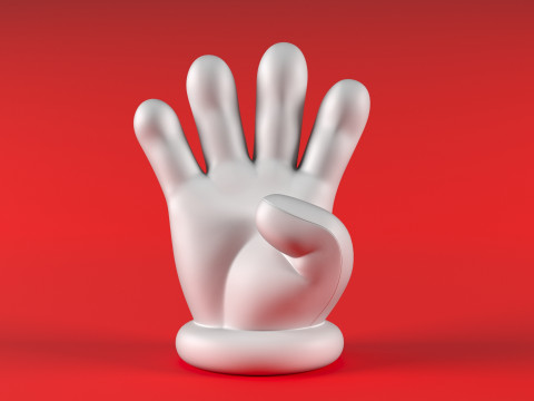 Mario Hand - Four 3D Print Model