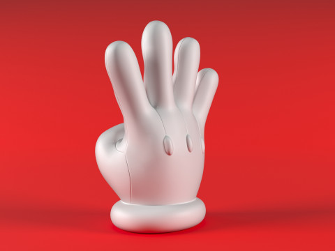 Mario Hand - Four 3D Print Model