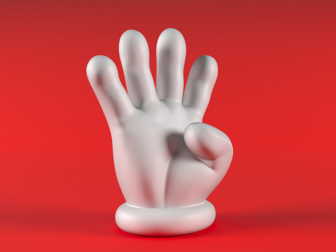 Mario Hand - Four 3D Print Model
