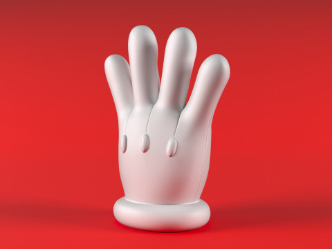 Mario Hand - Four 3D Print Model