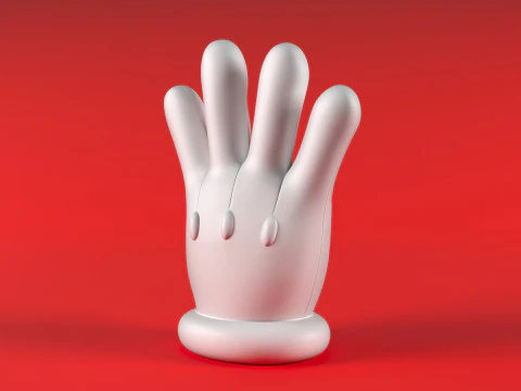 Mario Hand - Four 3D Print Model