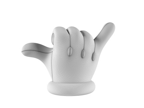 マリオハンド シャカ 3Dプリントモデル