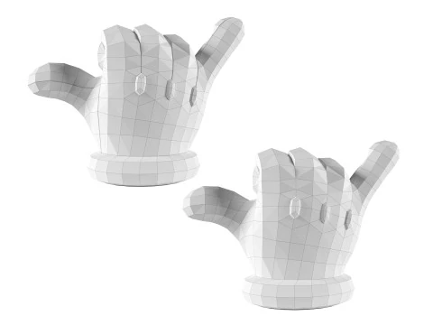 Mario Hand - Shaka 3D Print Model