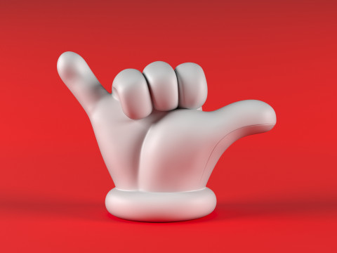 マリオハンド シャカ 3Dプリントモデル