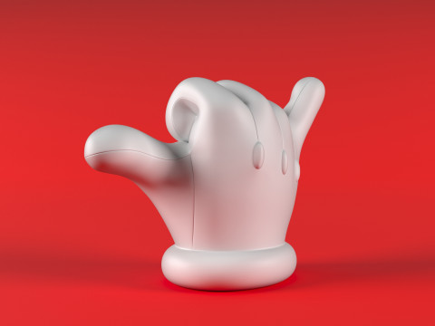 マリオハンド シャカ 3Dプリントモデル