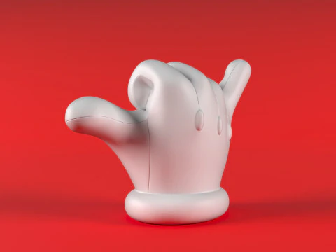 Mario Hand - Shaka 3D Print Model