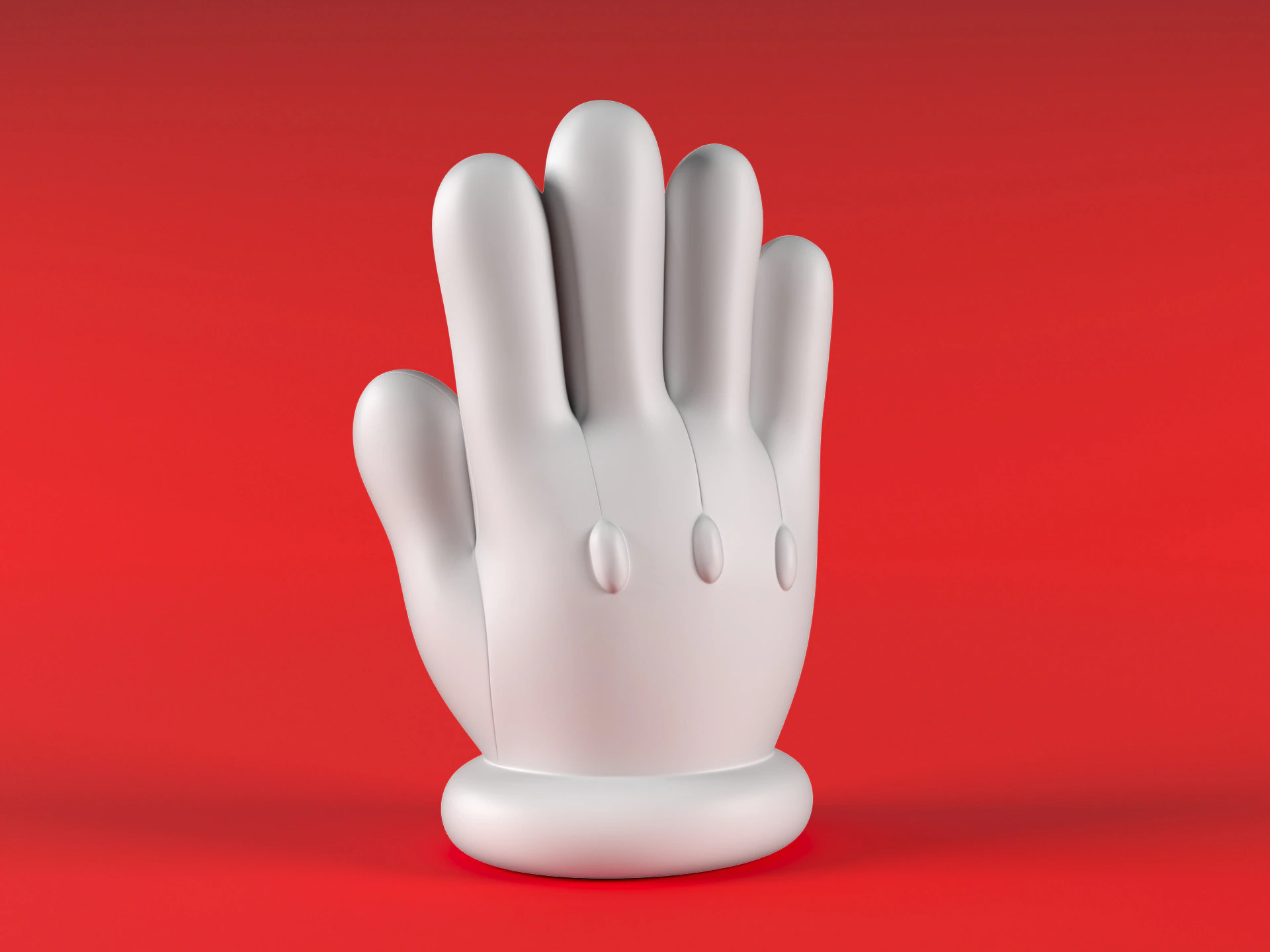 Mario Hand - Palm 1 3D Print Model .c4d .max .obj .3ds .fbx .stl .blend 