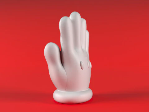 Mario Hand - Palm 1 3D Print Model