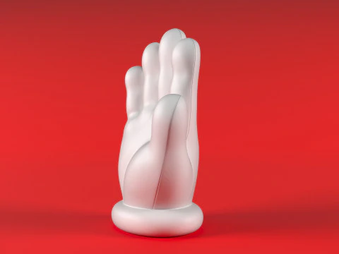 Mario Hand - Palm 1 3D Print Model