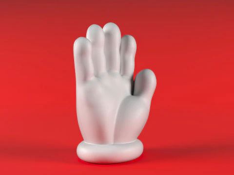 Mario Hand - Palm 1 3D Print Model
