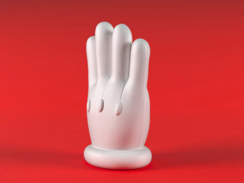Mario Hand - Palm 1 3D Print Model