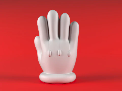 Mario Hand - Palm 1 3D Print Model