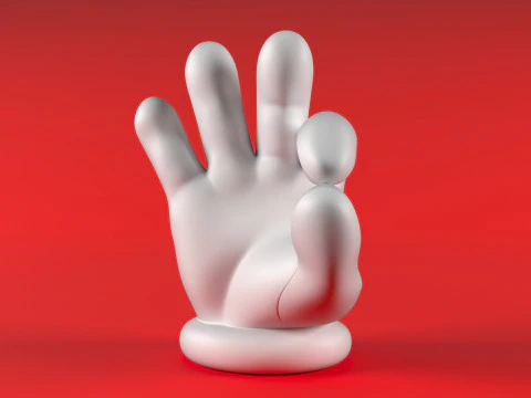 マリオハンド - OK 3Dプリントモデル