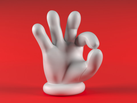 Mario Hand - OK 3D Druckmodell