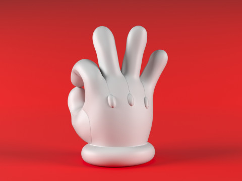 Mario Hand - OK 3D Druckmodell