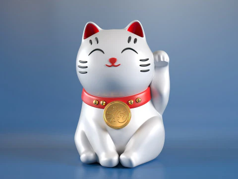 Манеки Нэко 3D Принт Модель