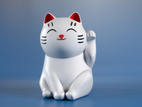 Maneki Neko Modèles 3D en vedette