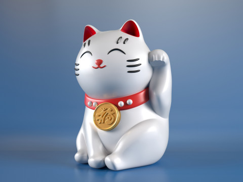 Maneki Neko Modèles 3D en vedette