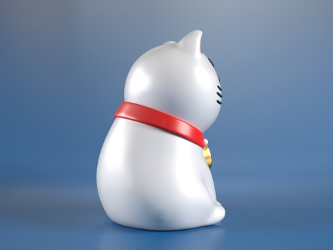 Maneki Neko Modèles 3D en vedette