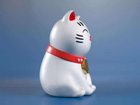 Maneki Neko Modèles 3D en vedette