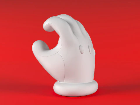 Mano di Mario: tieni premuto Modello di stampa 3D