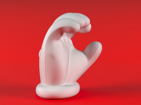 Mario Hand - Hold Model Cetak 3D