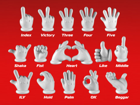 Mario Hand - Pack 01 Model Cetak 3D