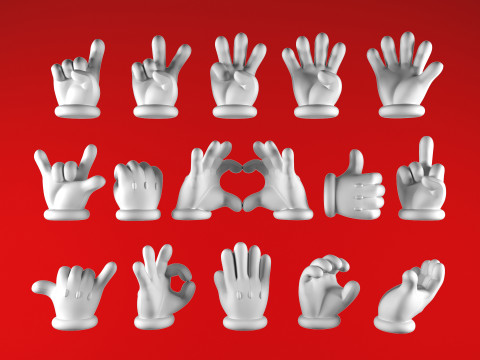 Mario Hand - Pack 01 3D 打印模型