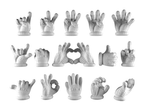 Mario Hand - Pack 01 3D 打印模型