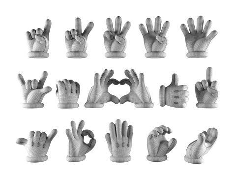 Mario Hand - Pack 01 3D 打印模型