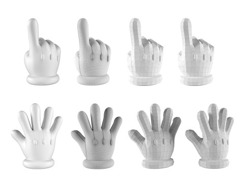Mario Hand - Pack 01 3D 打印模型